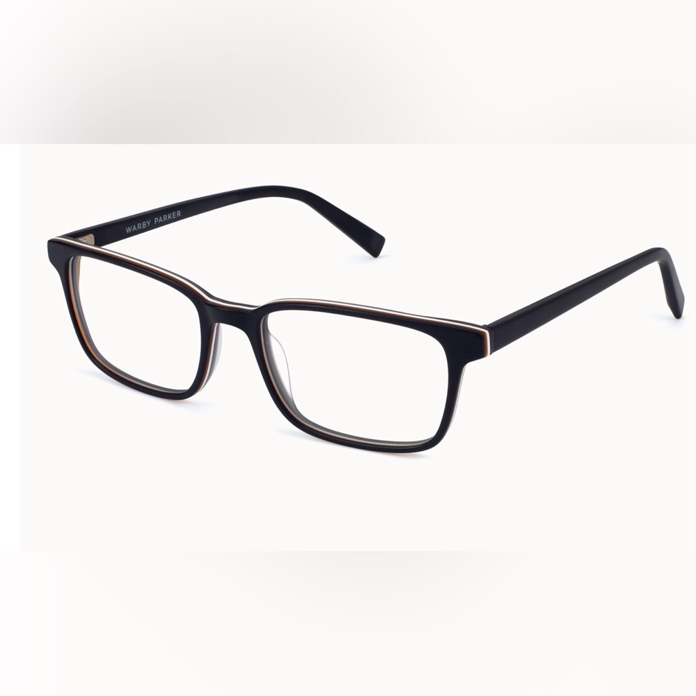 Warby Parker Wilkie Matte Black Rectangular Eyeglass Frames View 2